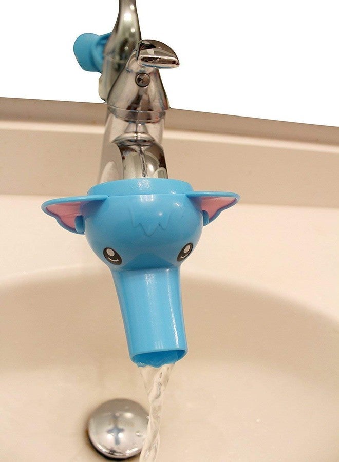 Divik Elephant Water Tap Plastic and Silicone Elephant Water Tap Holder Faucet Extender for Kitchen Bathroom ( Colour - Blue ) - Image 4