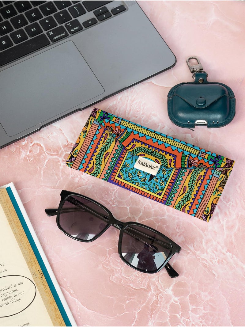 Kalankit Stylish Trifold Sunglass Organizer Case for Women | Vegan Leather Eyewear & Spectacle Box | Magnetic Closure Specs & Goggles Cover | Gift for Women - Image 3