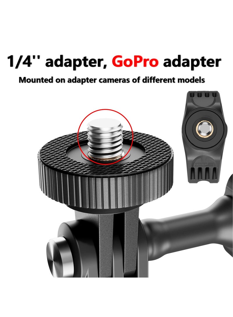 كابتن تيك Motorcycle Camera Holder Insta360 X4 - Bike Mount Handlebar Clamp, for Insta360 X4/ X3/ ONE X2/ ONE RS/GoPro 12/11/ 10/9/ 8/7/ DJI Osmo Pocket 3/2 Accessories - Image 3