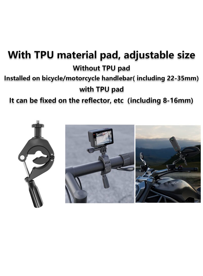كابتن تيك Motorcycle Camera Holder Insta360 X4 - Bike Mount Handlebar Clamp, for Insta360 X4/ X3/ ONE X2/ ONE RS/GoPro 12/11/ 10/9/ 8/7/ DJI Osmo Pocket 3/2 Accessories - Image 5
