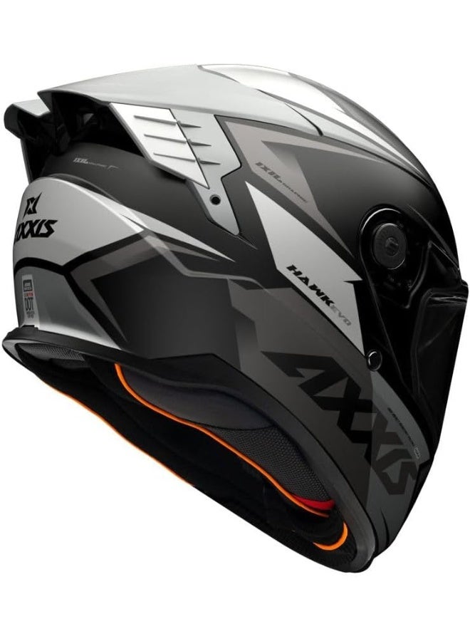 AXXIS Hawk Evo Sv Ixil Matte Titanium XL Matte XL Motorcycle Helmet - Image 1