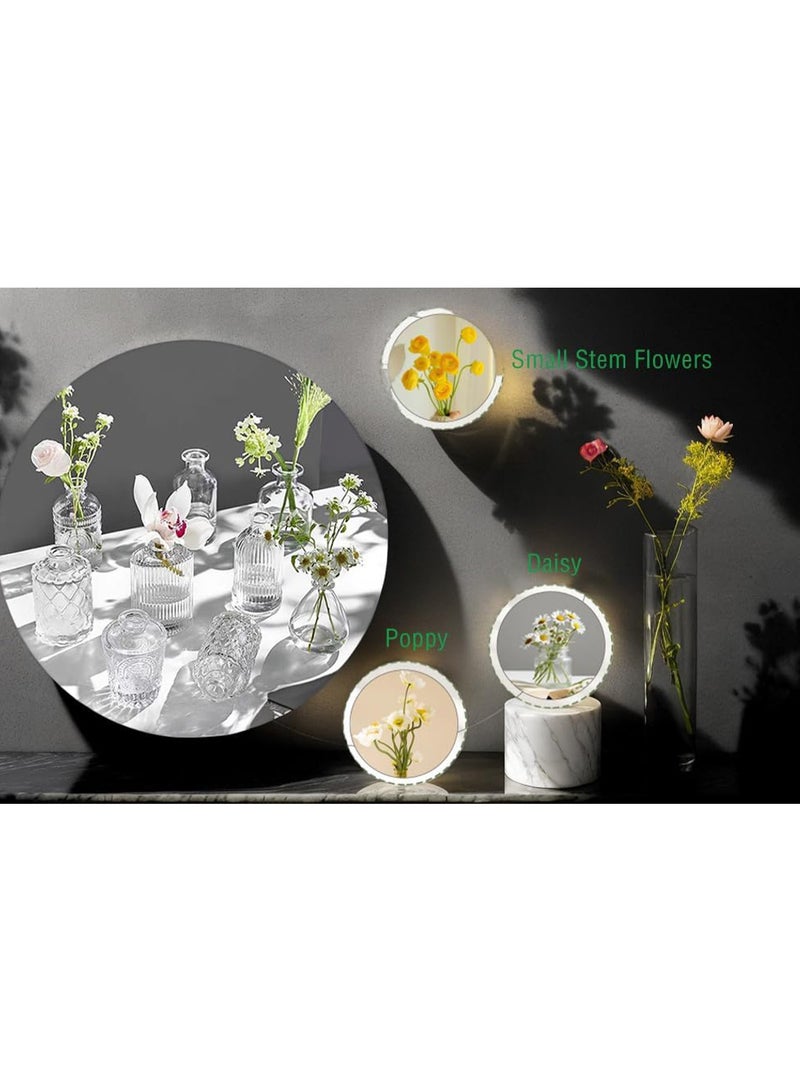 فوك مجموعة 36 إناء زهور زجاجي شفاف - مزهريات صغيرة لديكور المنزل/حفلات الزفاف/الأعياد (طراز عصري) - Image 3
