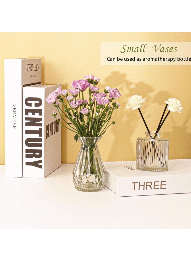 فوك مجموعة 36 إناء زهور زجاجي شفاف - مزهريات صغيرة لديكور المنزل/حفلات الزفاف/الأعياد (طراز عصري) - Image 4