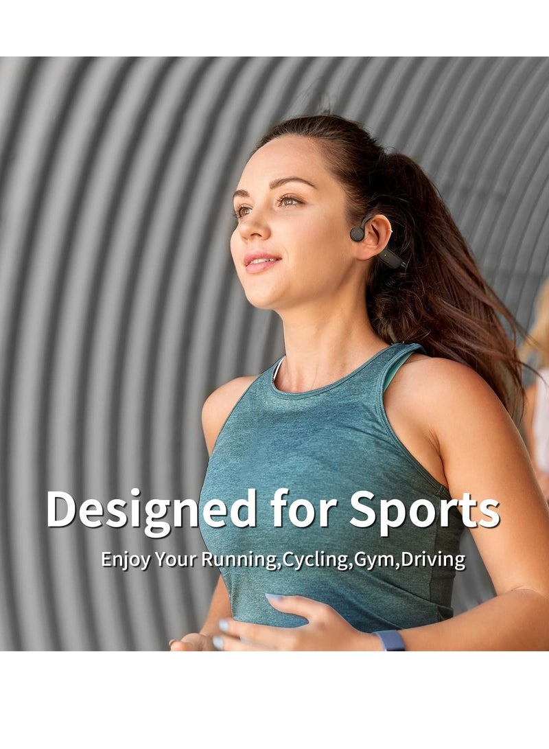 Captaintech Bone Conduction Headphones IPX4 Waterproof Headphones Open Ear headphones Bluetooth for Running Cycling Gym - Image 5