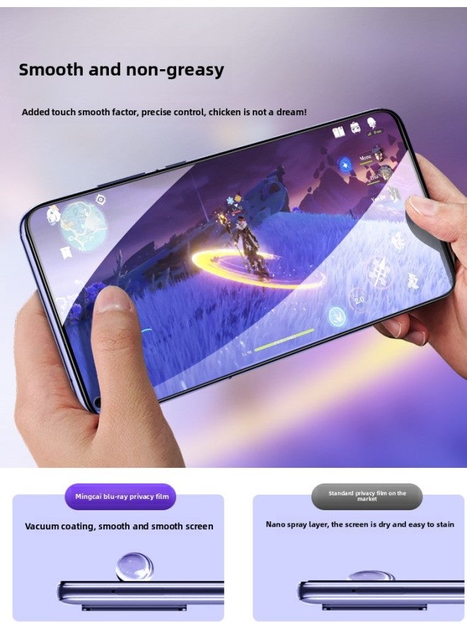 For Huawei Nova 7 Tempered Film Nove7se Anti-Peep Film Novo Full Screen Coverage Anti-Blue Light Note7 Mobile Phone N-Colour:[blue Light Version] [2 Pieces] Eye Protection And Anti-blue Light◉Comes With Anti-scratch Back Film-Size:For Huawei Nova 7  - Image 4