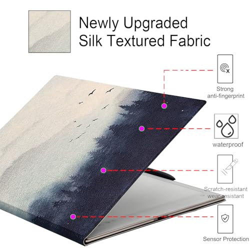 GOVTVA Magnetic Stand Folio Case for 10.65'' iFLYTEK AINOTE 2 (2025 Released) Ultra-Thin Lightweight Premium PU Leather Cover with Built-in Pen Holder, Auto Sleep/Wake (Misty Forest) - Image 3
