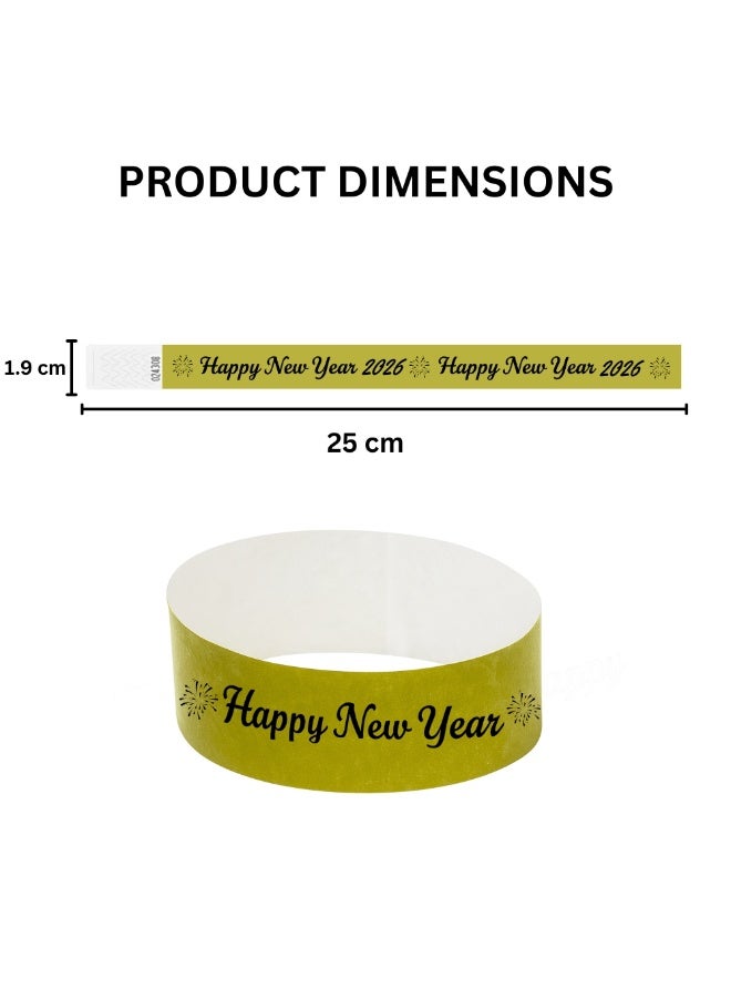 برينت شوب فور مي أساور المعصم الورقية للعام الجديد - أساور المعصم للمناسبات وحفلات رأس السنة الجديدة والاحتفالات - أساور معصم تايفك الآمنة للتحكم في الحشود وإدارة الدخول - Image 3