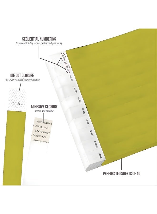 برينت شوب فور مي أساور المعصم الورقية للعام الجديد - أساور المعصم للمناسبات وحفلات رأس السنة الجديدة والاحتفالات - أساور معصم تايفك الآمنة للتحكم في الحشود وإدارة الدخول - Image 5