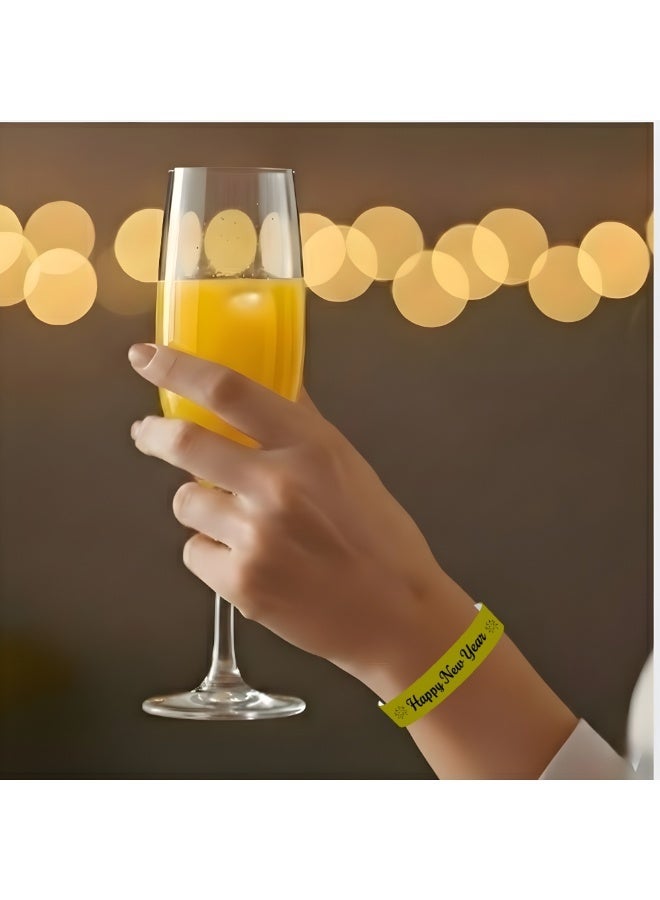 برينت شوب فور مي أساور المعصم الورقية للعام الجديد - أساور المعصم للمناسبات وحفلات رأس السنة الجديدة والاحتفالات - أساور معصم تايفك الآمنة للتحكم في الحشود وإدارة الدخول - Image 2