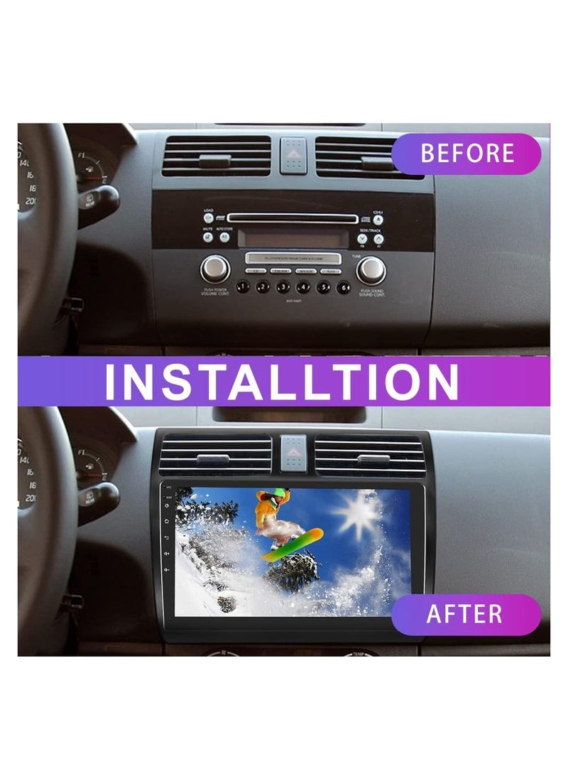 Android Screen For Suzuki Swift 2005 To 2010 4GB RAM 64GB Memory Support Apple Carplay Android Auto Full HD Touch Screen 10 Inch built In Bluetooth USB Radio WiFi Play Store Backup Camera included