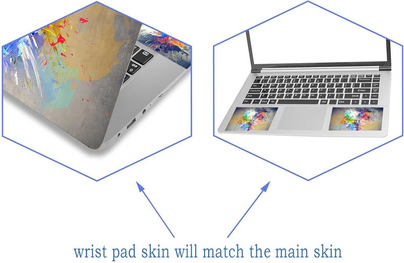 ARS Laptop Skin Sticker Decal for 12"–15.6" Laptops, Waterproof Vinyl Cover Protector for Notebook PC, Removable Decorative Laptop Sticker with Free 2 Wrist Pads, Universal Fit for MacBook, HP, Dell, Lenovo - Image 2
