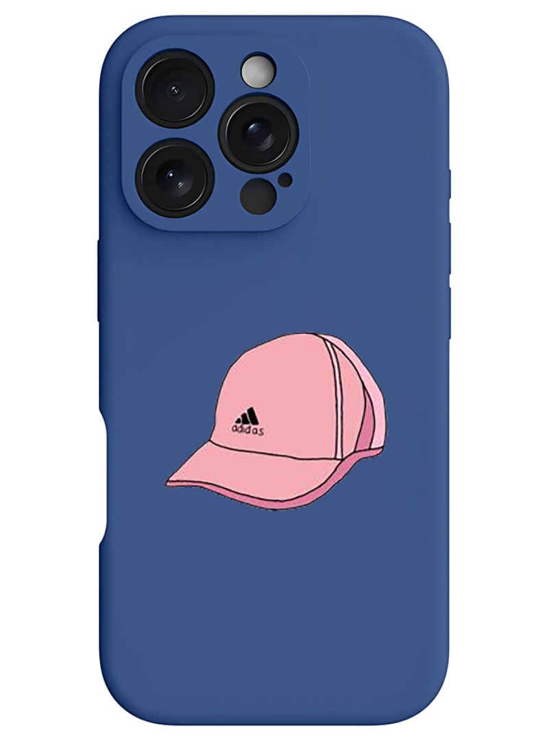 Theodor iPhone 16 Pro Max Blue Protective Slim Fit Case Liquid Silicone Cover with Full Body Protection Anti-Scratch Shockproof Case For iPhone - Cap - Image 1