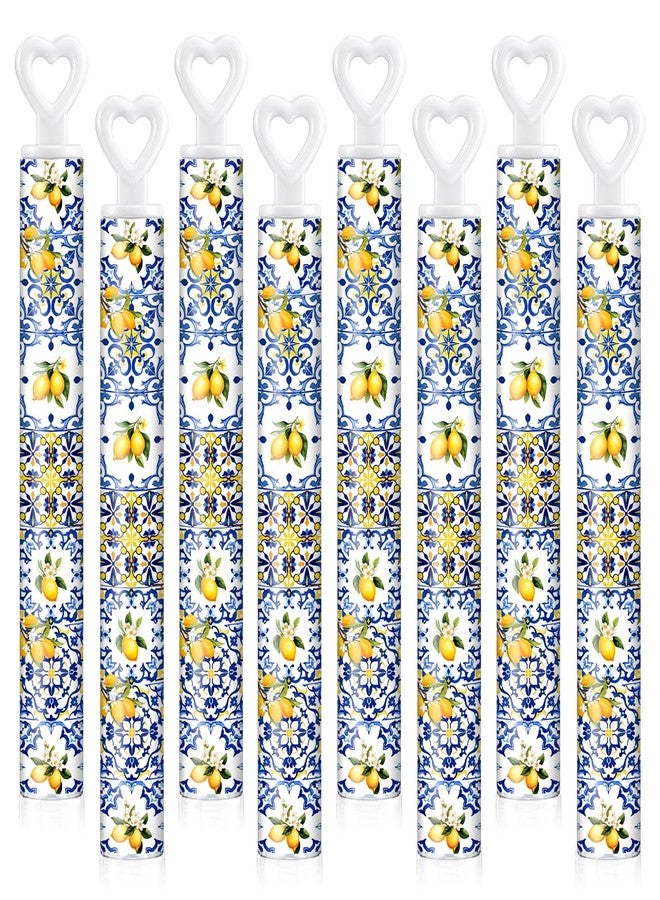 Rotatingpals 50 Pcs Capri Lemon Mini Bubble Wands Bulk Party Supplies Blue Tiles Lemon Bubble Party Favors for Wedding Bridal Shower Birthday Gifts Goodie Bag Stuffers Prizes - Image 1