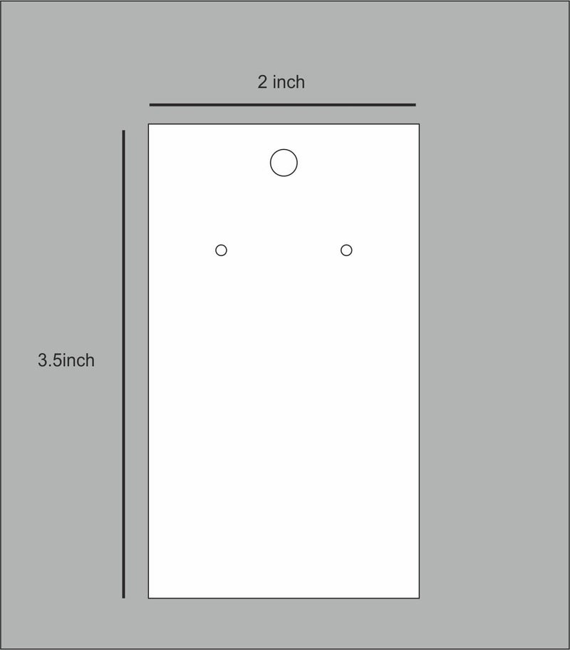 Zenomia بطاقة عرض أقراط ورقية بيضاء زخرفية مجوهرات مستطيلة 50 قطعة (2 × 3.5 بوصة) - Image 3