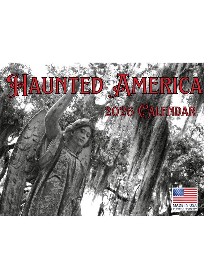 Poster Foundry Haunted America Calendar 2026 Monthly Wall Calender 12 Month | American Made In The USA - Image 1
