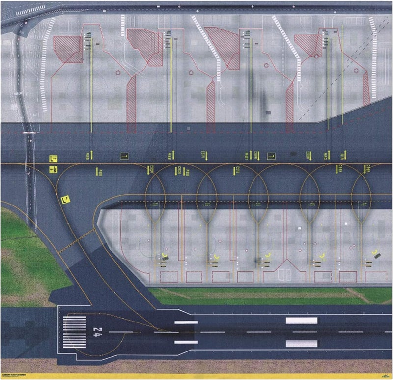 klarako 1/500 & 1/400 Model Airport Runway Sections Sheet Jets Ground Airport Service Support Vehicles Accessories - Image 3