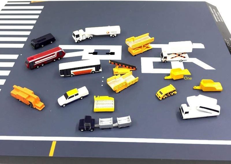 klarako 1/500 & 1/400 Model Airport Runway Sections Sheet Jets Ground Airport Service Support Vehicles Accessories - Image 4