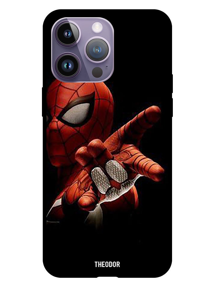 Theodor Protective Case Cover For Apple iPhone 14 Pro 6.1" 2022 Spider Wallpaper - Image 1