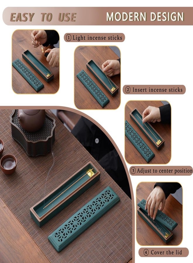 CEREMONY Incense Holder for Sticks，Ceramic Insence-Stick Holder Ash Catcher，Incense Holder Timkburner for Meditation Yoga Spa Room Decor - Image 2