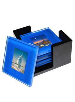 Photo Coaster | Personalised Glass Photo Coasters | Photo Coasters set of 4 | Photo Insert Square Placemat