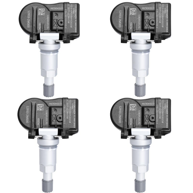 529332M000 مستشعر ضغط الإطارات TPMS بديل يناسب كيا هيونداي كيا سول فورت أوبتيما سورينتو هيونداي أكسنت إيلانtra GT تورينغ سوناتا مستشعرات مراقبة ضغط الإطارات 315MHZ 4Pack