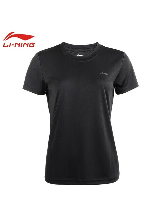 Li-Ning Li-ning Sports Apparel, New Badminton T-shirt For Men And Women, Short Sleeve, Women's Atss958-1, Black, Size L - Image 4