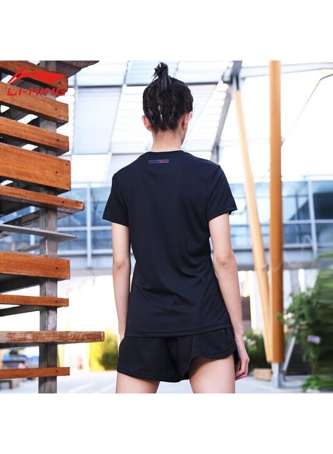 Li-Ning Li-ning Sports Apparel, New Badminton T-shirt For Men And Women, Short Sleeve, Women's Atss958-1, Black, Size L - Image 3