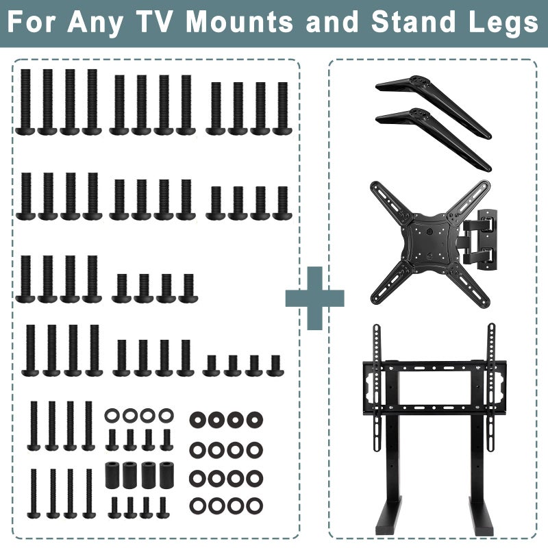 Maozhren Universal TV Mount Screws Kit Includes M4 M5 M6 M8 Screws, Washers, for Samsung TCL Hisense LG Vizio Onn Sony Toshiba Insignia Westinghouse TV Mounting Hardware Kit with Remote Control Holder - Image 5