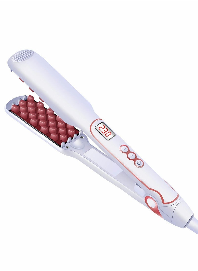 Excefore Crimping Iron Hair Volumizer Tool Volumizing Hair Iron for Women Hair Fluffer Lifter Ceramic Tourmaline Wide Crimper LCD Display  - Image 1