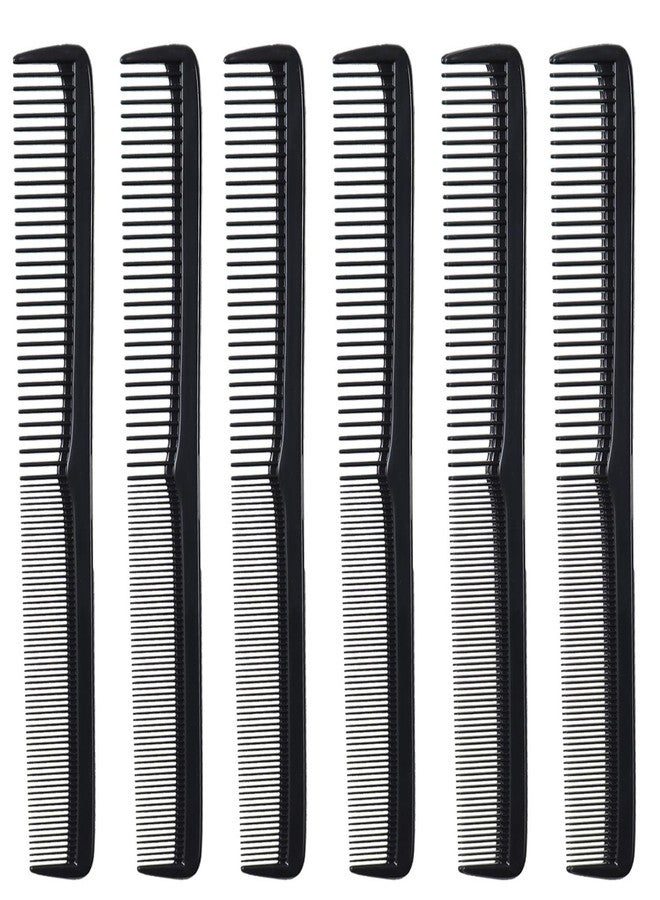 Styling Gear #150 Hair Combs Set Of 6. Barber Cutting, Pocket-Sized Combs For Men And Women, For Hair Stylists, Beard, Mustache Grooming. Made In USA (Black) - Image 1