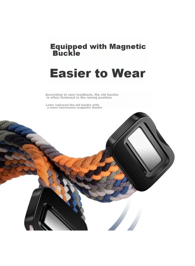 Canghua Compatible With Xiaomi Watch S4/s3/s1/s2 Straps, Xiaomi Watch S1 Pro/color 2/sports Edition Breathable Magnetic Nylon Woven Strap, Rainbow - Image 3