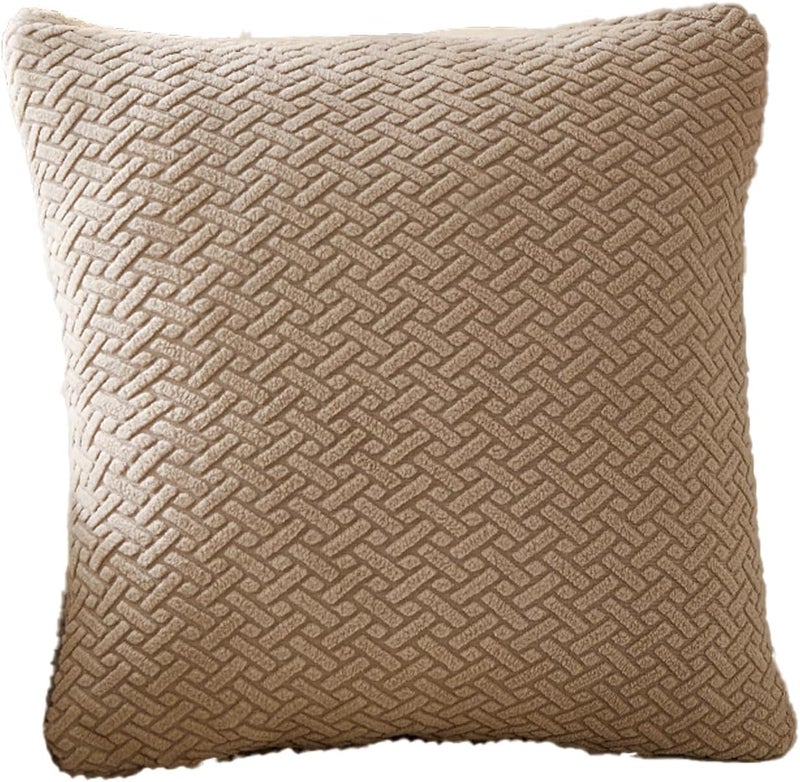 Yoovat Magic Sofa Covers Magic Sofa Couch Covers 2024 New Wear-Resistant Universal Sofa Cover Stretch for Sectional Slipcovers (Texture-Light Coffee,Pillow Cover 16x16 inch) - Image 1