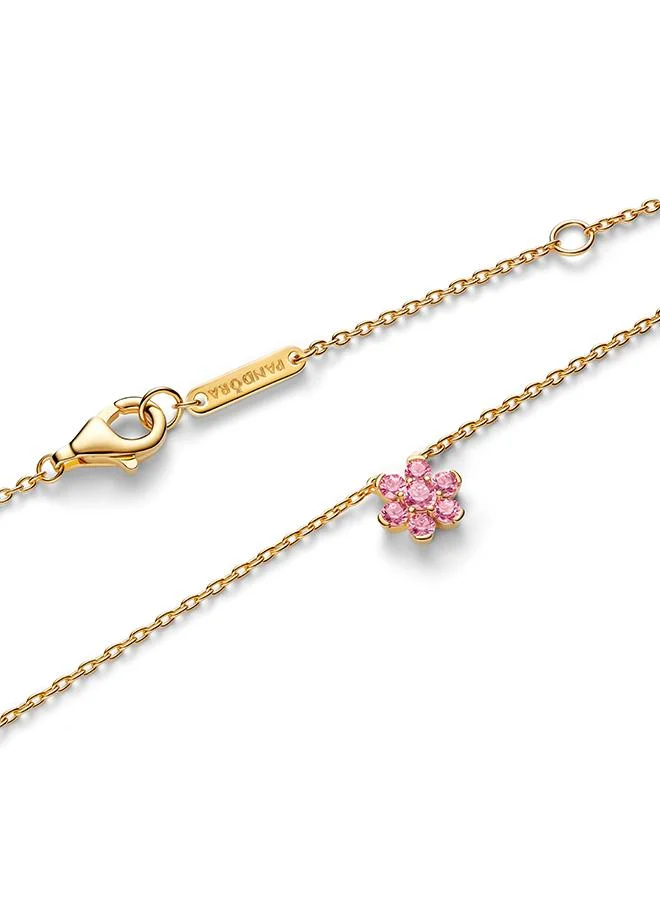 Pandora  Sparkling Pink Flower Pendant Necklace for Women | Best Price UAE
