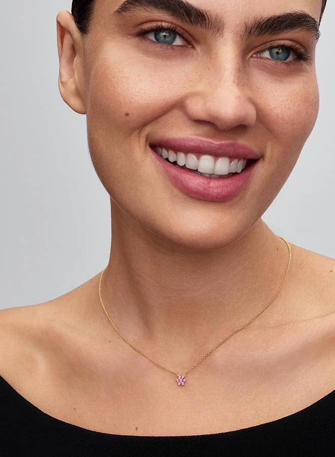 Pandora  Sparkling Pink Flower Pendant Necklace for Women | Best Price UAE