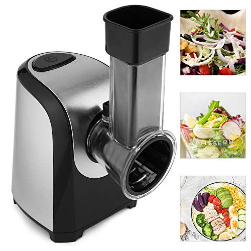Homdox Electric Vegetable Graters Professional Salad Maker, Electric Slicer Shredder Graters for Kitchen, Gratersr/Chopper/Salad,Electric Salad machine for Vegetables Carrot Cheese Black - Image 5