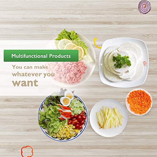 Homdox Electric Vegetable Graters Professional Salad Maker, Electric Slicer Shredder Graters for Kitchen, Gratersr/Chopper/Salad,Electric Salad machine for Vegetables Carrot Cheese Black - Image 3