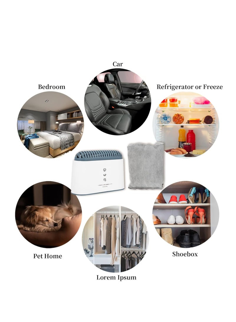 ٢ قطعة من مزيل الروائح لثلاجة، حقيبة لتنقية الهواء، مزيل روائح من الفحم النشط من البامبو لثلاجات، مزيل الروائح، مزيل الروائح للثلاجة والفريزر، للاستخدام في الخزائن، الأحذية، المطابخ، والأقبية. - Image 4