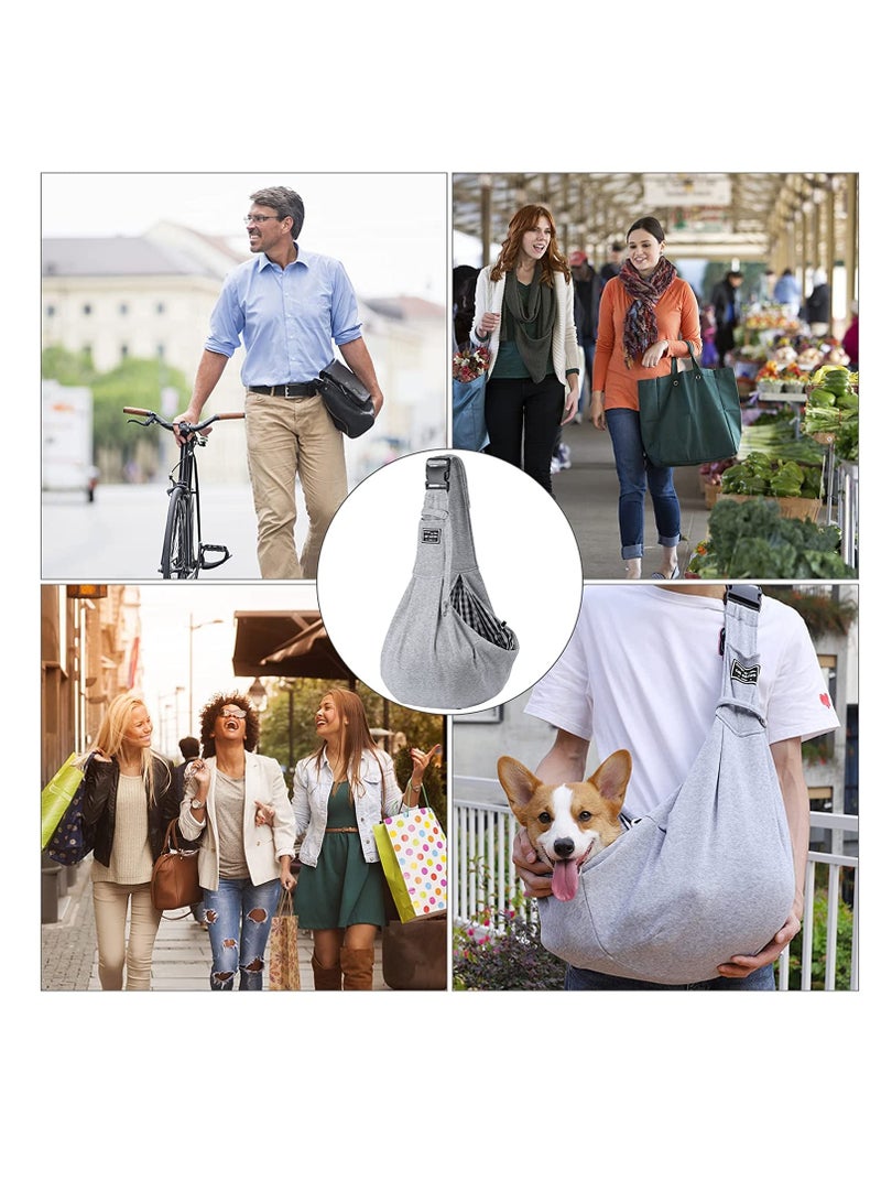 Excefore حاملة الكلاب والقطط - حقيبة ظهر للحيوانات الأليفة قابلة للعكس بدون استخدام اليدين - تصميم حقيبة ناعمة مناسبة للجراء والكلاب الصغيرة والقطط والسفر في الهواء الطلق - Image 4