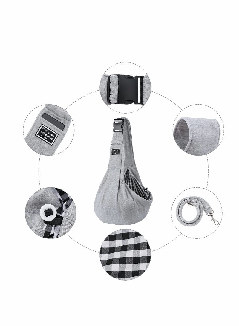 Excefore حاملة الكلاب والقطط - حقيبة ظهر للحيوانات الأليفة قابلة للعكس بدون استخدام اليدين - تصميم حقيبة ناعمة مناسبة للجراء والكلاب الصغيرة والقطط والسفر في الهواء الطلق - Image 2