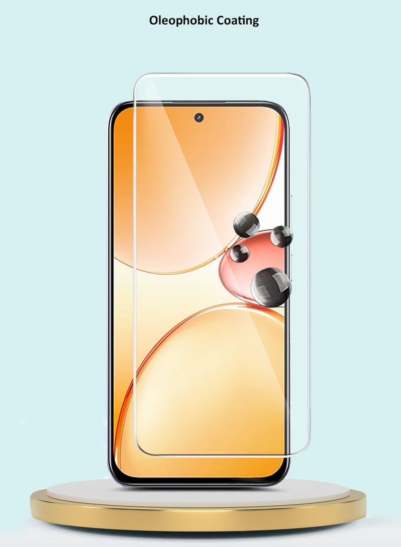 جيماكس حامي شاشة زجاجي مقسّى بشاشة منحنيّة حواف 9H 2.5D من سلسلة Realme C85 5G 2025 GMAX - شفاف - Image 5