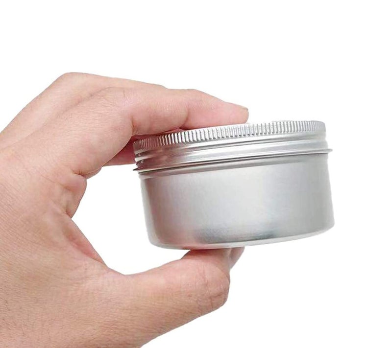 Qixivcom 10 Packs 5 Oz 150ml Round Tin Cans Aluminum Tin Screw Top Lid Metal Steel Tins Empty Cosmetic Sample Container Storage Organization for DIY Salve Crafts Spices Candies Tea Accessories - Image 4