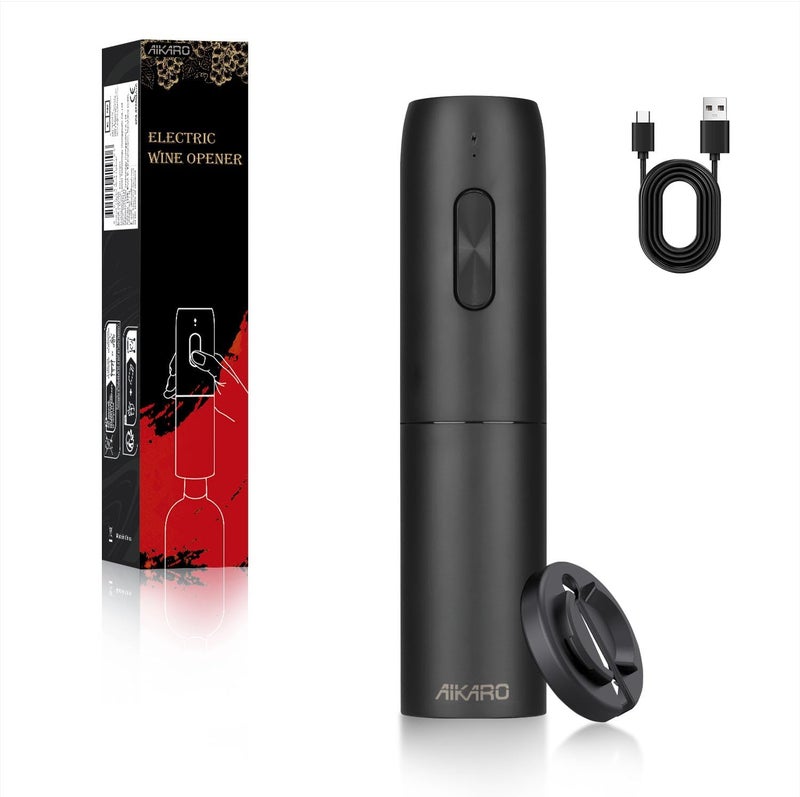 AIKARO - Electric Wine Bottle Opener Automatic Corkscrew, Rechargeable - Image 1
