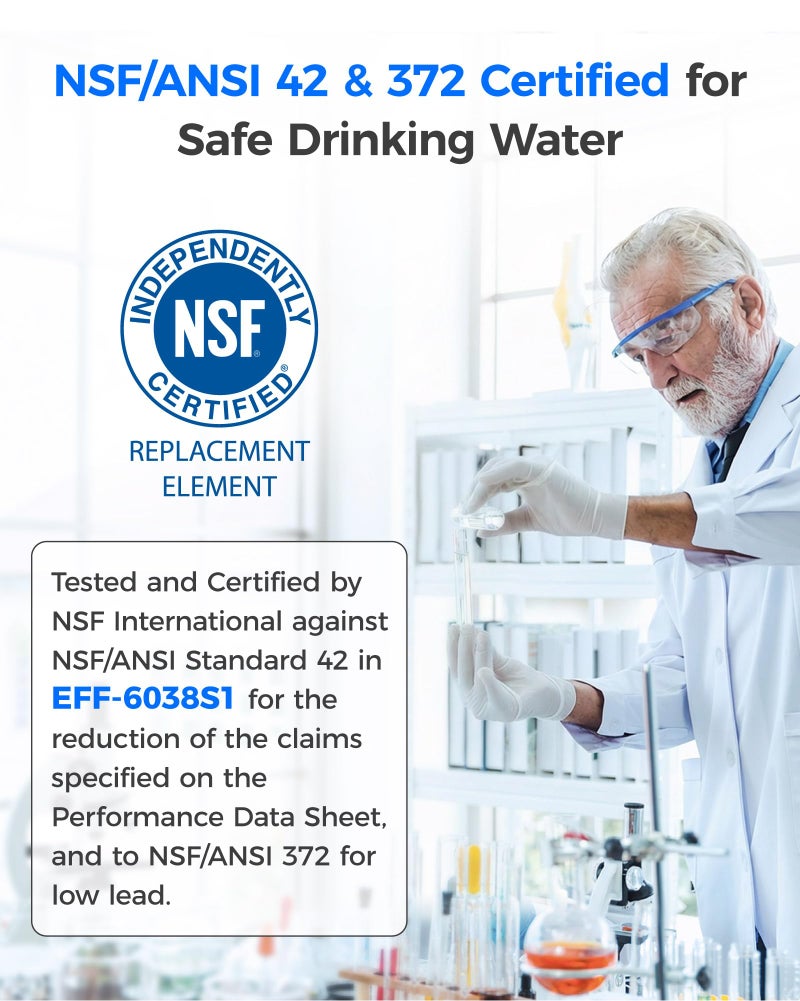 Waterdrop EDR1RXD1 Replacement for EverydropÂ® Filter 1,W10295370A, EDR1RXD1B, P8RFWB2L, P4RFWB, KenmoreÂ® 46-9081, 46-9930, WD-F38 Refrigerator Water Filter, 2 Filters - Image 5