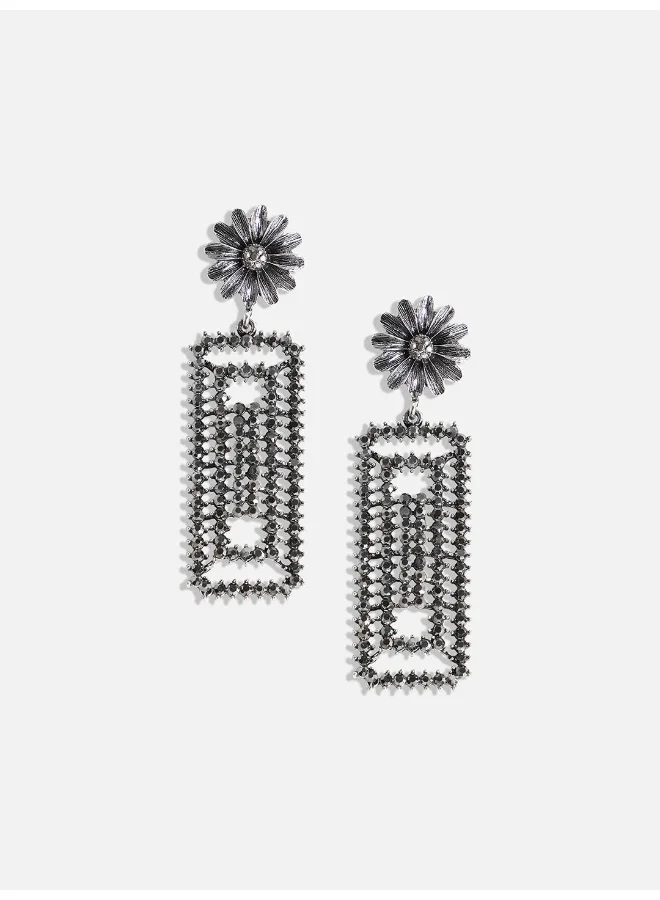 SOHI Pack Of Daisy Cluster Geometric Artificial Drop Earring Jewellery