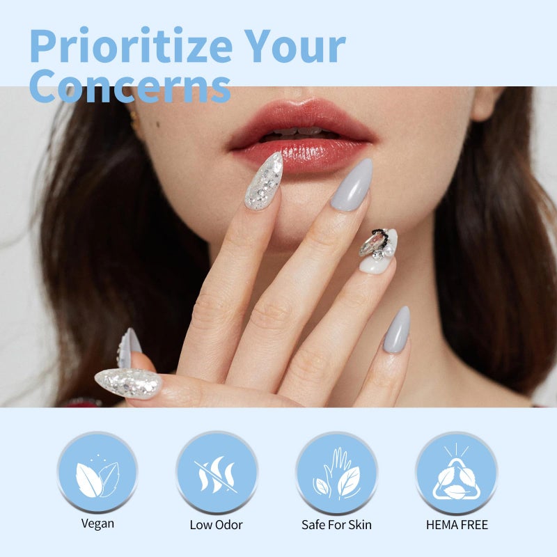CANNI 6Pcs 9ml Navy Blue Gel Nail Polish Set- Dark Royal Blue Gel Polish Kit Colors DIY at Home Salon Christmas New Year's Gifts for Girls - Image 3
