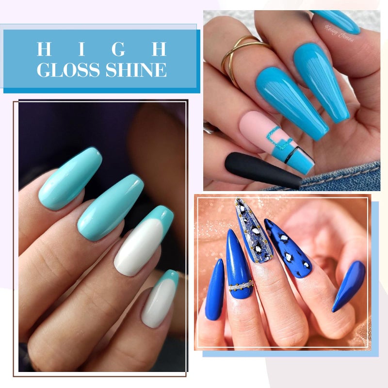 CANNI 6Pcs 9ml Navy Blue Gel Nail Polish Set- Dark Royal Blue Gel Polish Kit Colors DIY at Home Salon Christmas New Year's Gifts for Girls - Image 4