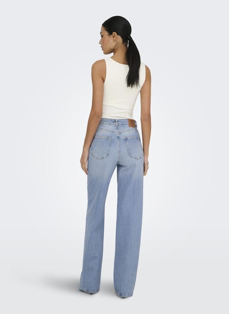 ONLY Casual High Waisted Wide Leg Jeans - Image 2
