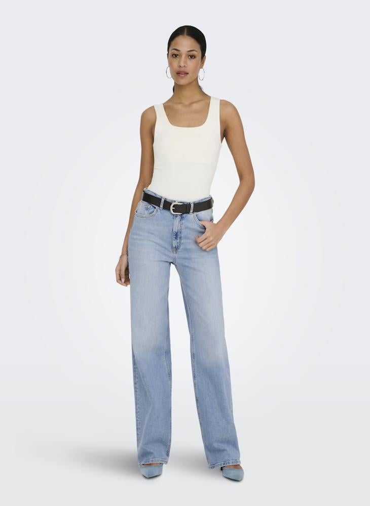 ONLY Casual High Waisted Wide Leg Jeans - Image 5