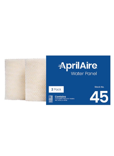 AprilAire 45 Water Panel Humidifier Filter Replacement for AprilAire WholeHouse Humidifier Models 400 400A 400M Pack of 2