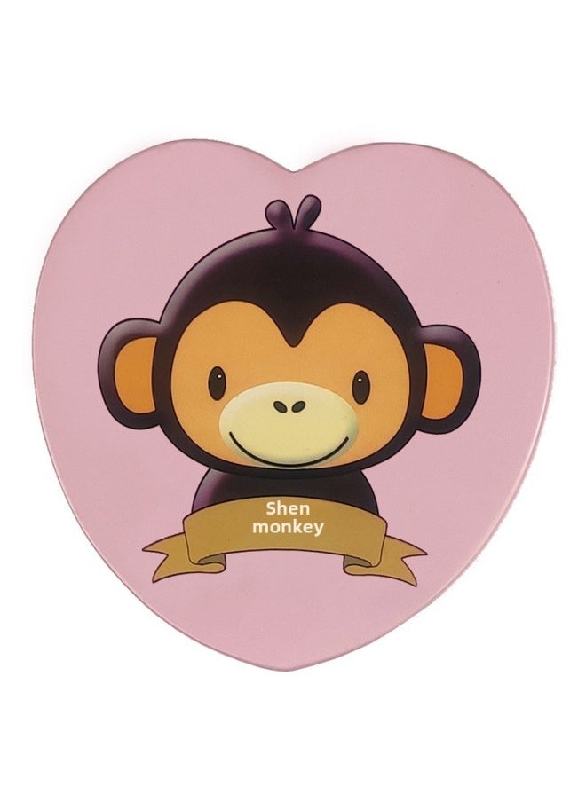 Generic - Heart-shaped Twelve Zodiac Teeth Box Baby Fetal Hair Teeth Storage Collection Creative Box Teeth House Support Customized-Color:Pink Monkey - Image 1